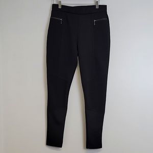 Connections 18 Leggings Women's Size Large Black Full Length Faux Pockets